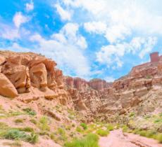 贵德国家地质公园阿什贡七彩峰丛...